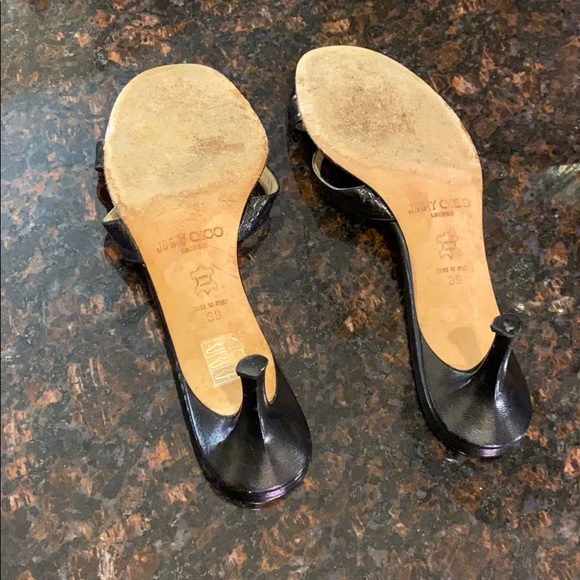 Jimmy Choo kitten heel mule sandals in black 39 - Picture 3 of 8